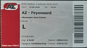 Toegangskaart AZ – Feyenoord
