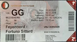 Toegangskaart Feyenoord – Fortuna Sittard