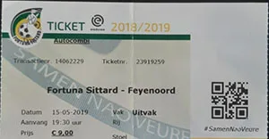 Toegangskaart Fortuna Sittard – Feyenoord