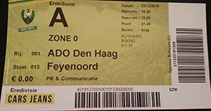Toegangskaart ADO Den Haag – Feyenoord