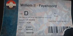 Toegangskaart Willem II – Feyenoord