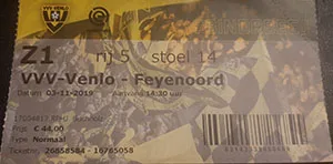 Toegangskaart VVV Venlo – Feyenoord