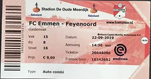 Toegangskaart FC Emmen – Feyenoord