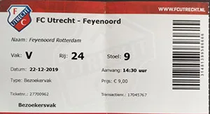 Toegangskaart FC Utrecht – Feyenoord