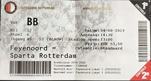 Toegangskaart Feyenoord – Sparta Rotterdam