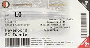 Toegangskaart Feyenoord – FC Twente