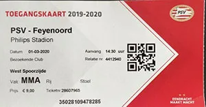 Toegangskaart PSV – Feyenoord