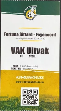 Toegangskaart Fortuna Sittard – Feyenoord