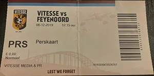 Toegangskaart Vitesse – Feyenoord