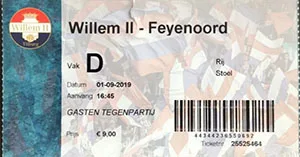 Toegangskaart Willem II – Feyenoord