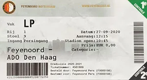 Toegangskaart Feyenoord – ADO Den Haag