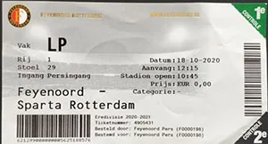 Toegangskaart Feyenoord – Sparta Rotterdam