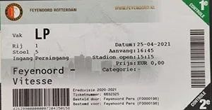 Toegangskaart Feyenoord – Vitesse