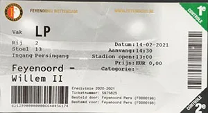 Toegangskaart Feyenoord – Willem II