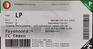 Toegangskaart Feyenoord – FC Emmen