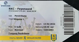 Toegangskaart RKC Waalwijk – Feyenoord