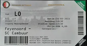 Toegangskaart Feyenoord – Cambuur