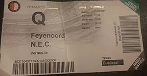 Toegangskaart Feyenoord – SC NEC
