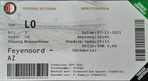 Toegangskaart Feyenoord – AZ