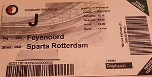Toegangskaart Feyenoord – Sparta Rotterdam