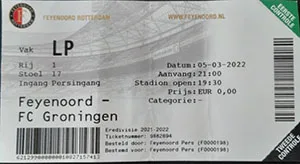 Toegangskaart Feyenoord – FC Groningen