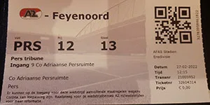 Toegangskaart AZ – Feyenoord