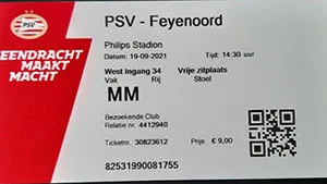 Toegangskaart PSV – Feyenoord