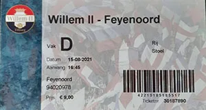Toegangskaart Willem II – Feyenoord