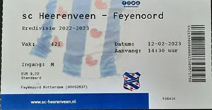 Toegangskaart sc Heerenveen – Feyenoord