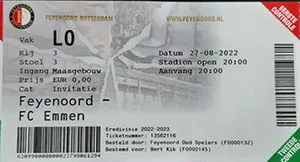Toegangskaart Feyenoord – FC Emmen