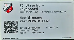 Toegangskaart FC Utrecht – Feyenoord