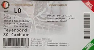 Toegangskaart Feyenoord – Cambuur