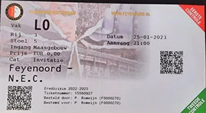 Toegangskaart Feyenoord – SC NEC