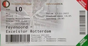 Toegangskaart Feyenoord – Excelsior