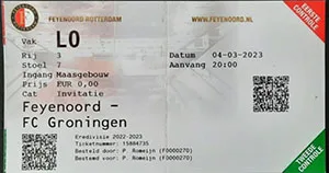 Toegangskaart Feyenoord – FC Groningen