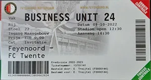 Toegangskaart Feyenoord – FC Twente