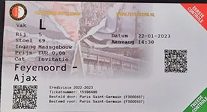 Toegangskaart Feyenoord – AFC Ajax