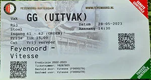 Toegangskaart Feyenoord – Vitesse