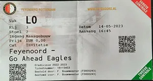 Toegangskaart Feyenoord – Go Ahead Eagles