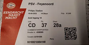 Toegangskaart PSV – Feyenoord