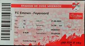 Toegangskaart FC Emmen – Feyenoord