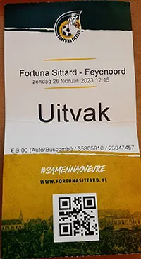 Toegangskaart Fortuna Sittard – Feyenoord