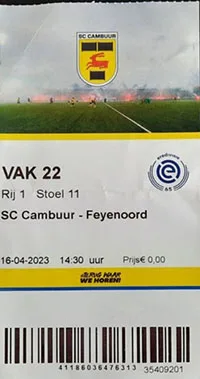 Toegangskaart Cambuur – Feyenoord