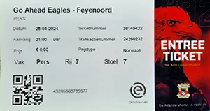 Toegangskaart Go Ahead Eagles – Feyenoord