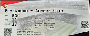 Toegangskaart Feyenoord – Almere City FC