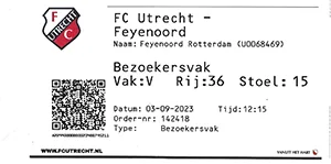 Toegangskaart FC Utrecht – Feyenoord