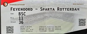 Toegangskaart Feyenoord – Sparta Rotterdam