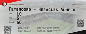 Toegangskaart Feyenoord – Heracles Almelo