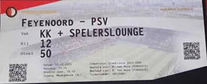Toegangskaart Feyenoord – PSV