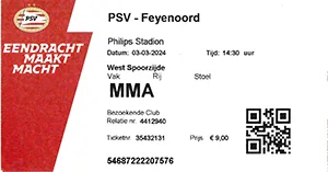 Toegangskaart PSV – Feyenoord